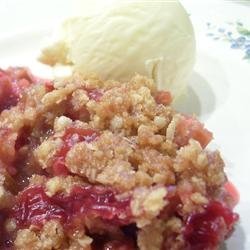 Rhubarb-Raspberry Crunch recipe