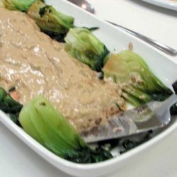 Roast Salmon with Thai Red Curry and Bok Choy recipe
