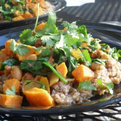 Sweet Potato Curry With Spinach and Chickpeas recipe