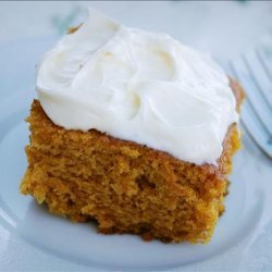 Pumpkin Cake Bars With Cream Cheese Frosting! recipe