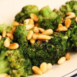 Roasted Broccoli W Lemon Garlic & Toasted Pine Nuts recipe