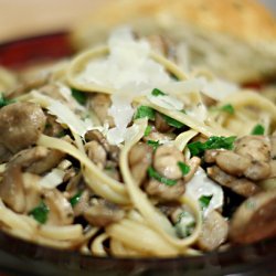 Pasta with Mushroom Garlic Sauce recipe