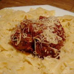Kittencal's Italian Tomato Pasta Sauce and Parmesan Meatballs recipe