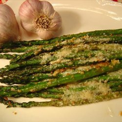 Garlic Roasted Asparagus With Parmesan recipe