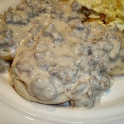 Kittencal's Sausage Sawmill Gravy (With Biscuits) recipe