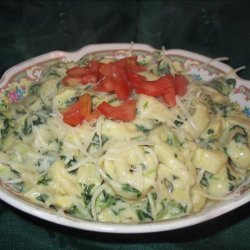Spinach-Artichoke Cheesy Tortellini recipe