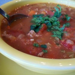 Beefy Refried Bean Soup recipe