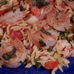 Basil Shrimp with Feta and Orzo recipe