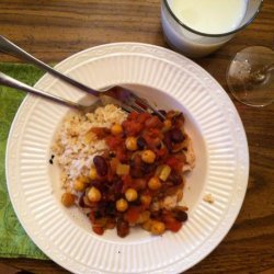 Curried Chickpeas and Black Beans-Low Fat recipe