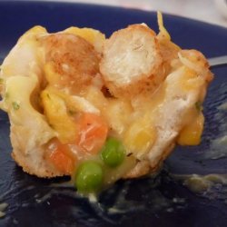 Cheesy Chicken Pot Biscuit Cups (Low Fat, Low Cal) recipe