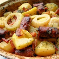 Dublin Coddle - Irish Sausage, Bacon, Onion and Potato Hotpot recipe