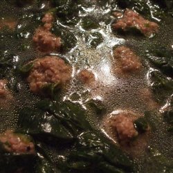 Comfort Soup (Spinach & Meatballs) recipe