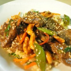 Korean Vegetable-Beef Stir Fry recipe