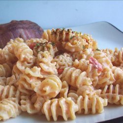 Pasta with Creamy Red Roasted Pepper Sauce recipe