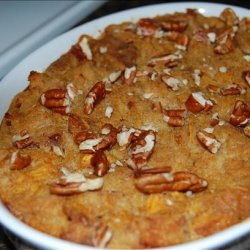 Pumpkin Bread Pudding (Low Fat) recipe