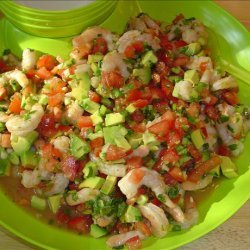 Ceviche Style Shrimp and Avocado Tacos recipe