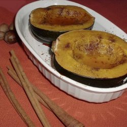 Baked Acorn Squash With Spicy Maple Syrup recipe