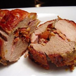 Grilled Pork Loin With Bacon recipe