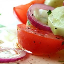 Marinated Cucumbers, Onions, and Tomatoes recipe