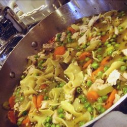 Turkey Soup With Egg  Noodles and Vegetables recipe