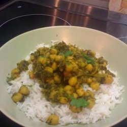 Curried Chickpeas & Kale recipe