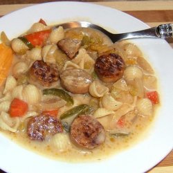 Brat, Beer and Cheese Soup recipe