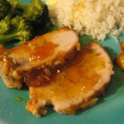 Apricot-Rosemary Glazed Pork Loin recipe