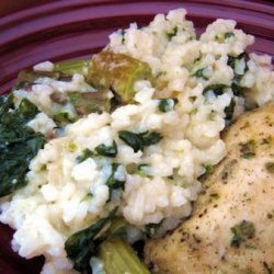 Baked Asparagus Spinach Risotto recipe