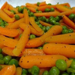 Buttered Baby Carrots and Sweet Peas recipe