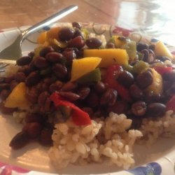 Spicy Black Beans and Rice With Mangoes (Crock Pot) recipe