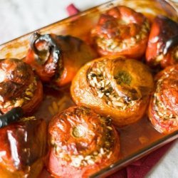 Yemista (Greek Stuffed Tomatoes and Peppers) recipe