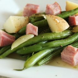 New Potatoes, Green Beans and Ham recipe