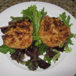 Tuscan Chicken Cakes with Golden Aioli recipe