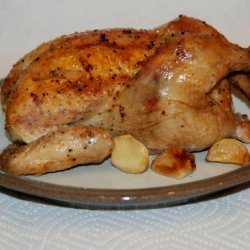 Garlic & Rosemary Cornish Game Hens recipe