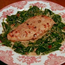 Broiled Chipotle Chicken With Creamy Spinach recipe