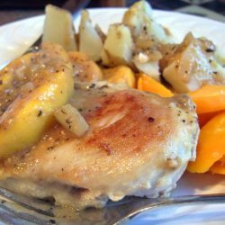 Chicken With Peaches and Basil recipe