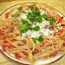 Spaghetti with Tomatoes and Feta recipe