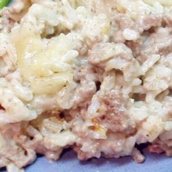 Aunt Woofie's Meat-N-Rice Casserole recipe