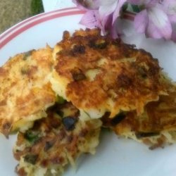 Crab, Prosciutto & Green Onion Potato Cakes! #5FIX recipe