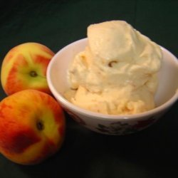 Fresh Peach Ice Cream (Regular and Diet Versions) recipe
