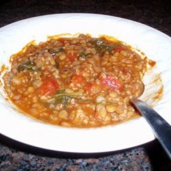 Turkish Spinach and Lentil Soup recipe