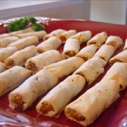 Mini Chicken Cigars With Sweet and Sour Dipping Sauce recipe