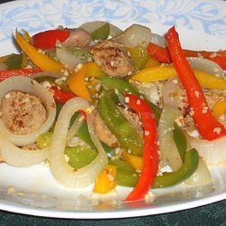 Turkey Sausage and Bell Peppers Weight Watchers Style recipe