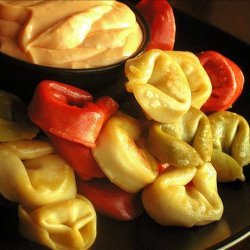Tortellini With Roasted Garlic Sauce (Appetizer) recipe