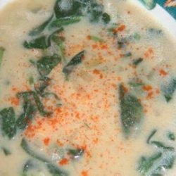 Garlic, Chickpea & Spinach Soup recipe
