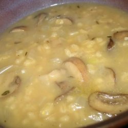Chunky Mushroom Barley Soup recipe