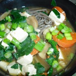 Soba Soup With Spinach and Tofu recipe