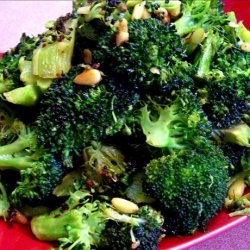 Broccoli Roasted With Garlic, Chipotle Peppers and Pine Nuts recipe