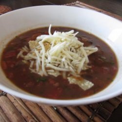 Creamy  Tortilla Soup-Vegetarian recipe