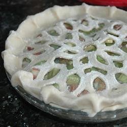 Rhubarb Custard Pie II recipe